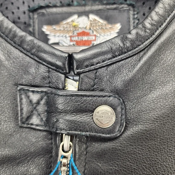Harley-Davidson Kaleidoscope Leather Jacket Women's Size L - Picture 7 of 10